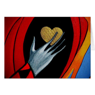 Gold Heart Green King Detail by Gregory Gallo Cards
