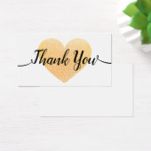 Gold Heart Handwritten Calligraphy Thank You (Desk)