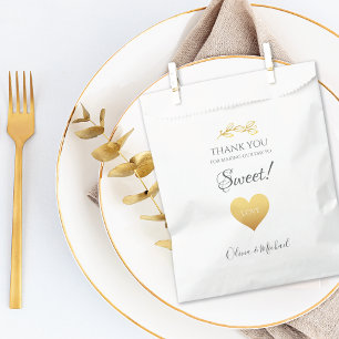 Gold Heart Make Day Sweet Wedding Favor Bag