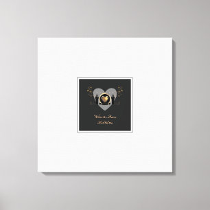 Gold Heart Male Wedding Alternative Guestbook