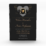 Gold Heart Male Wedding Invite Keepsake Photo Block<br><div class="desc">A wedding keepsake photo block that shows your invitation in a form that you can display in your home. Have a physical reminder of the big day, the love you felt in that moment, and the love that has only grown since. Gold Heart Male Wedding Invite Keepsake Photo Block Holidayday...</div>