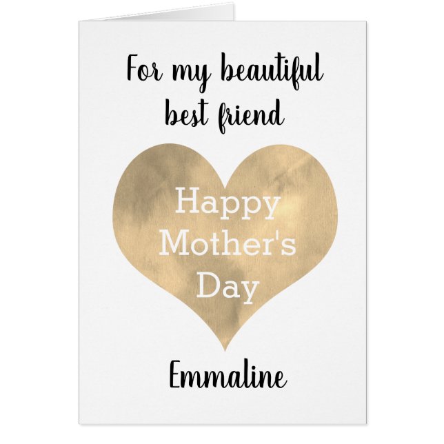 Gold Heart Mother's Day Friend (Front)