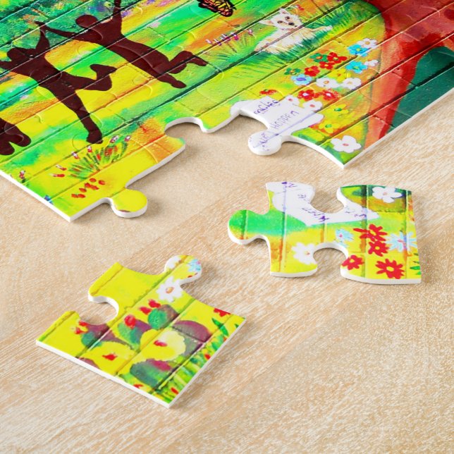 gold heart mural puzzle (Side)