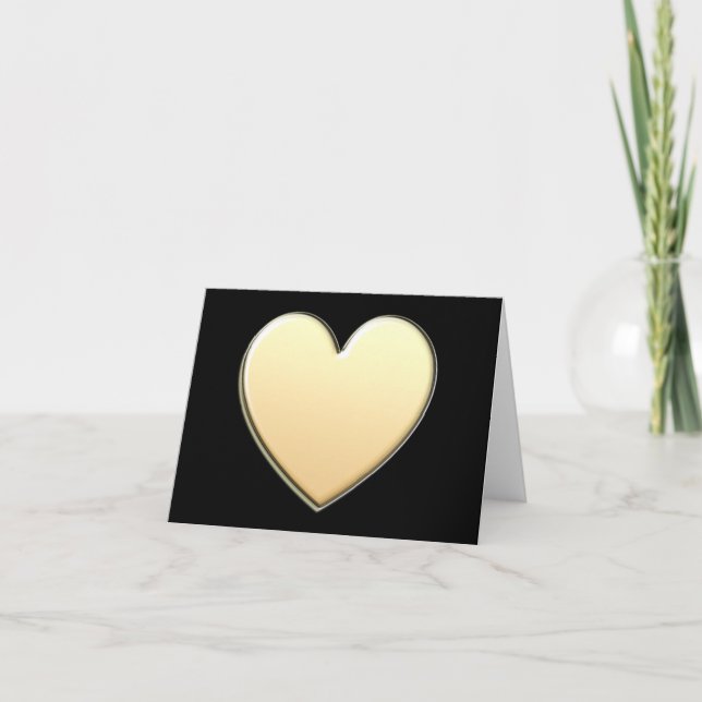 Gold Heart Notecards (Front)