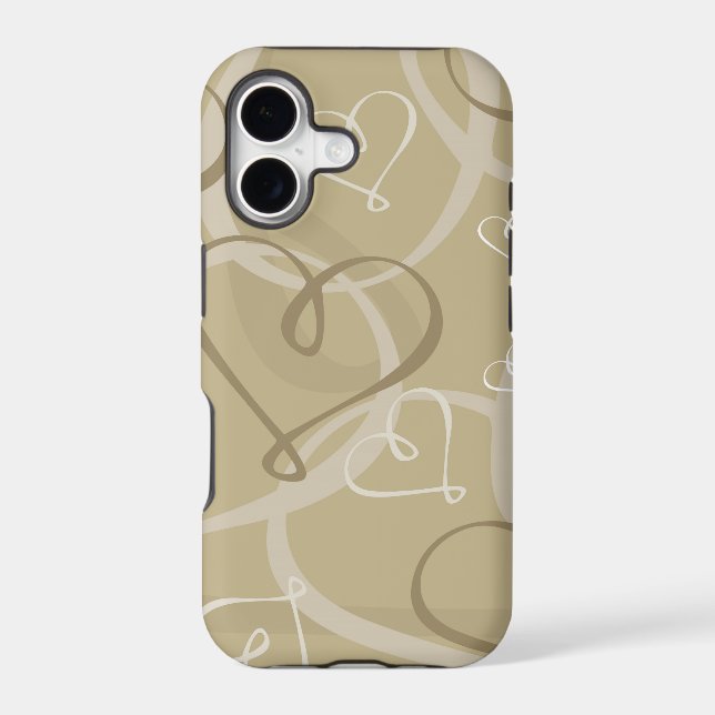 Gold heart pattern iphone case (Back)