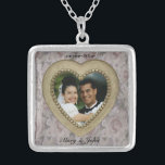 Gold Heart Photo Frame Necklace<br><div class="desc">Romantic  heart photo frame necklace to personalize adding your own photo and changing text, font, size and color as well you prefer. Very pretty as wedding favor for your guests!</div>