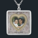 Gold Heart Photo Frame Necklace<br><div class="desc">Romantic  heart photo frame necklace to personalize adding your own photo and changing text, font, size and color as well you prefer. Very pretty as wedding favor for your guests!</div>