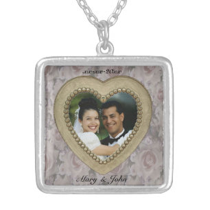 Gold Heart Photo Frame Necklace