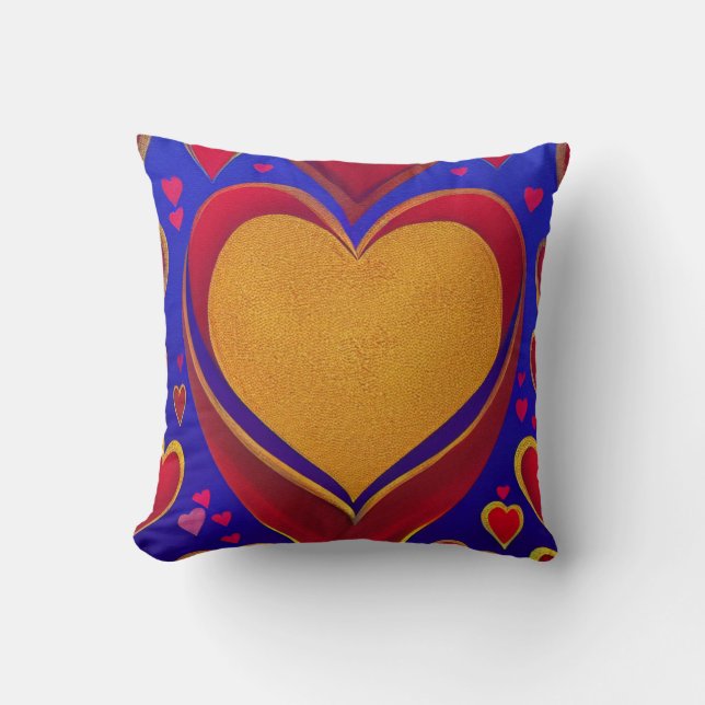 Gold Heart Pillow (Front)