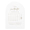 Gold Heart Save The Date Calendar Arch Photo Card