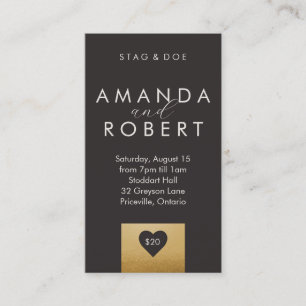 Gold Heart Stag & Doe Ticket