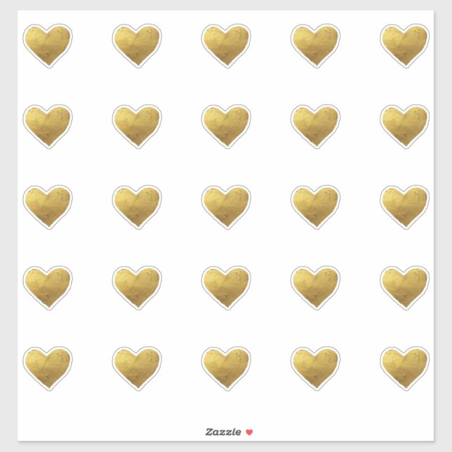 Gold heart Sticker (Sheet)