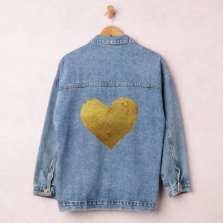 Gold Heart Symbol of Love Blue