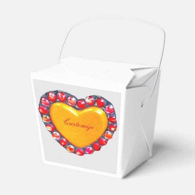 Gold heart Thunder_Cove Guitar Favor Boxes (Front Side)