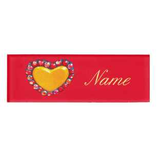 Gold heart Thunder_Cove Name Tag