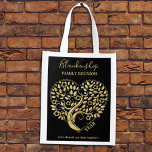 Gold Heart Tree Family Reunion One Sided Design Grocery Bag at Zazzle