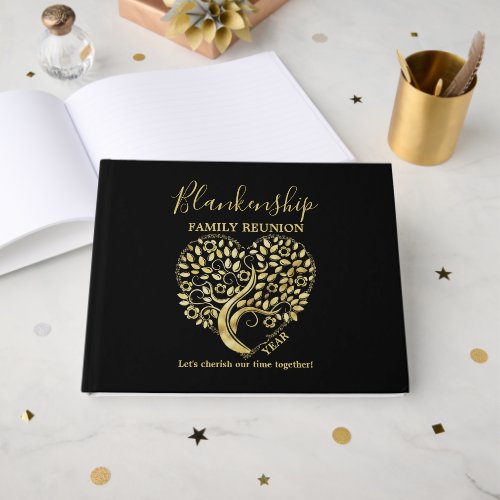 Gold Heart Tree Family Reunion Party Essentials