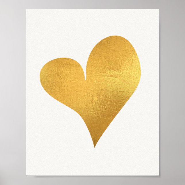 Gold Heart Wall Decor for Living Room (Front)
