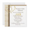 Gold Hearts 50th Wedding Anniversary Invitation