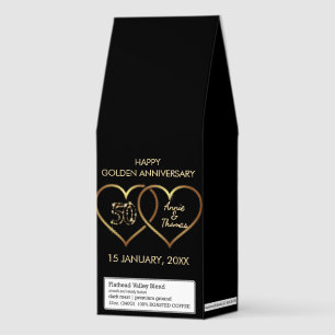 Gold Hearts And Sparkling Numbers Roasted Coffee