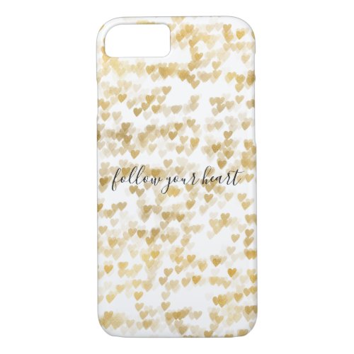 Gold Hearts iPhone 87 Case