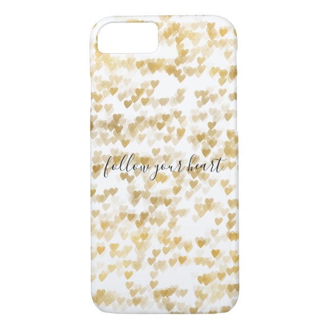 Gold Hearts Case-Mate iPhone Case (Back)