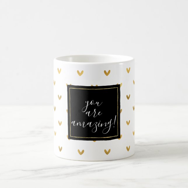 Gold Hearts Coffee Mug (Center)