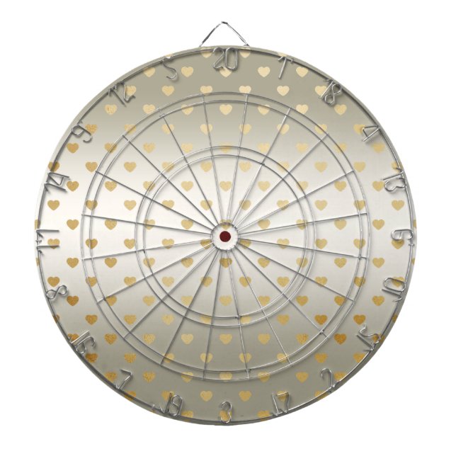 Gold Hearts Dartboard (Front)
