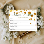Gold Hearts Drips Wedding Advice Wishes Cards<br><div class="desc">Wedding Advice and wishes Cards for bride and groom keepsake,  Wishes for Mr & Mrs - Bridal Shower,  Bachelorette Games.</div>