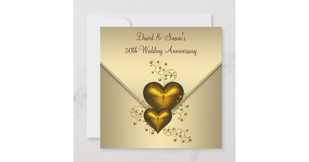 gold wedding hearts