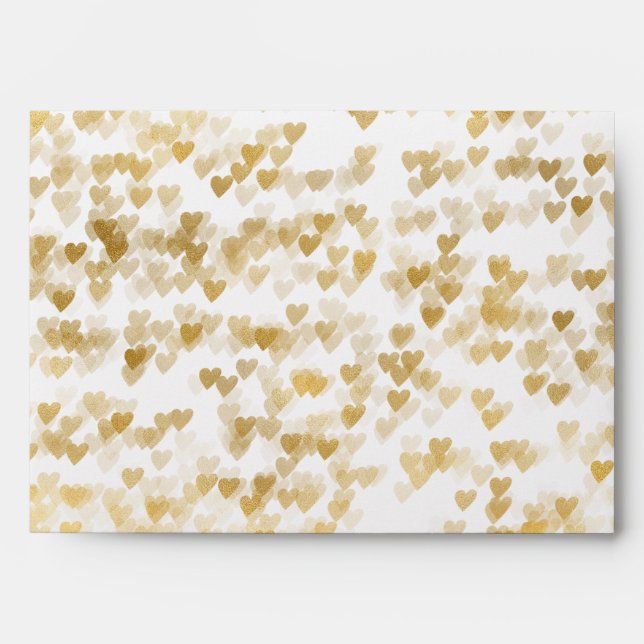 Gold Hearts Envelope (Front)