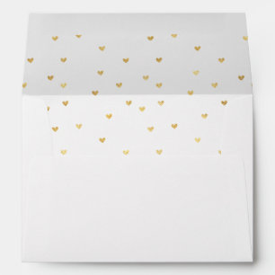 Gold Hearts Envelope