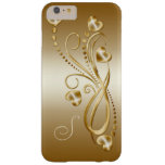 Gold Hearts Gold Ornate Swirls Monogram Iphone6 P Barely There Iphone 6 Plus Case at Zazzle