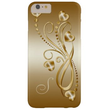 Gold Hearts Gold Ornate Swirls Monogram Iphone6 P Barely There Iphone 6 Plus Case by Case_by_Case at Zazzle