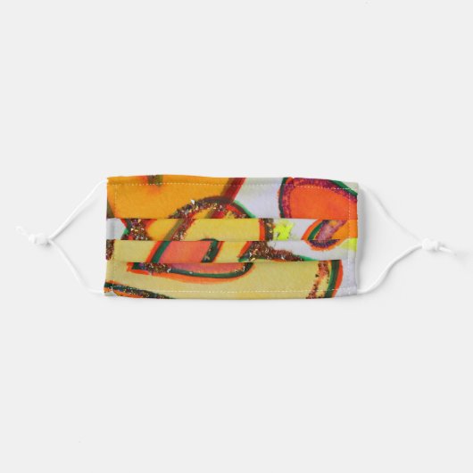 Gold Hearts Inspirational Art Custom Face Masks (Front, Folded)