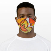 Gold Hearts Inspirational Art Custom Face Masks (Worn)