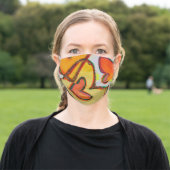 Gold Hearts Inspirational Art Custom Face Masks (Outside)