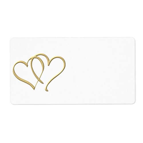 Gold Hearts Labels