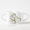 Gold Hearts Newlywed Mug Set