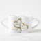 Gold Hearts Newlywed Mug Set