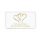 Gold Hearts Return Address Labels