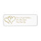 Gold Hearts Return Address Labels
