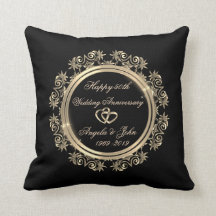 Gold Hearts,Swirls 50th Wedding Anniversary