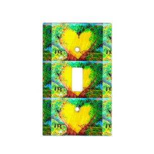 gold hearts switch plate cover