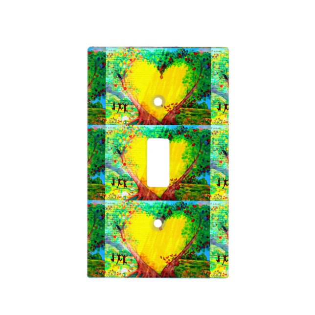 gold hearts switch plate cover (Front)