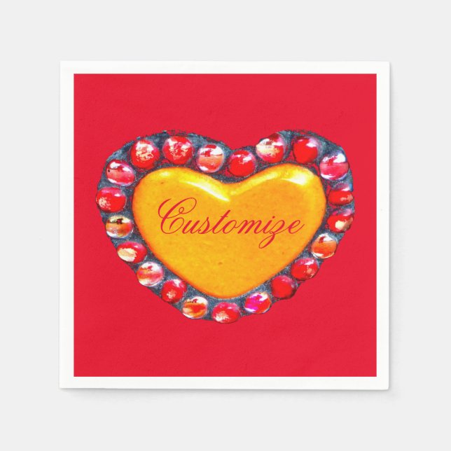 Gold hearts Thunder_Cove Napkins (Front)