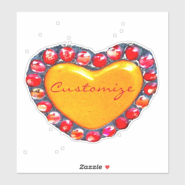 Gold hearts Thunder_Cove Sticker (Sheet)