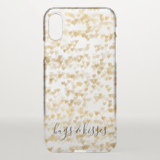 Gold Hearts Uncommon iPhone Case
