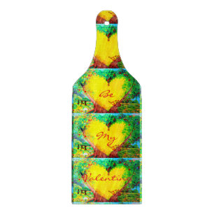 gold hearts valentine cutting board