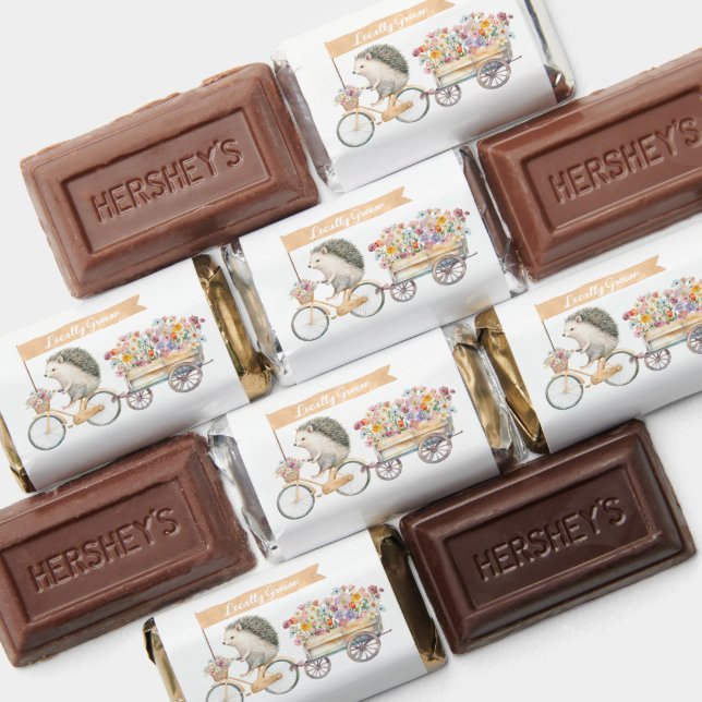 Gold Hedgehog Baby Shower Mini Candy Wrappers Hershey's Miniatures (Assorted)